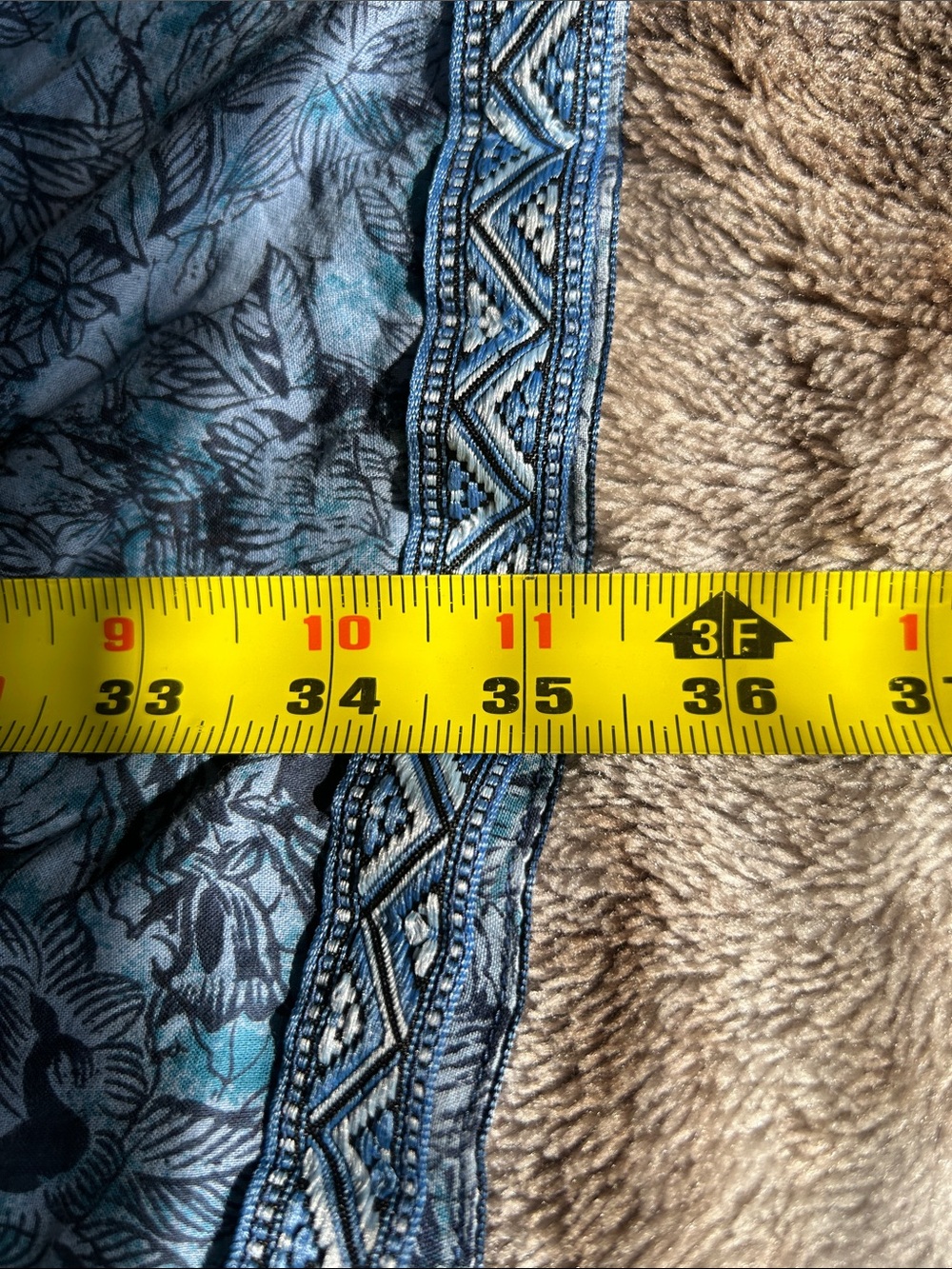 Vintage St. John's Bay Blue Patchwork Boho Maxi Skirt - Picture 6 of 6
